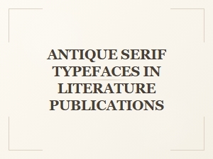 Classic Literary Serifs: a Vintage Typeface Bundle